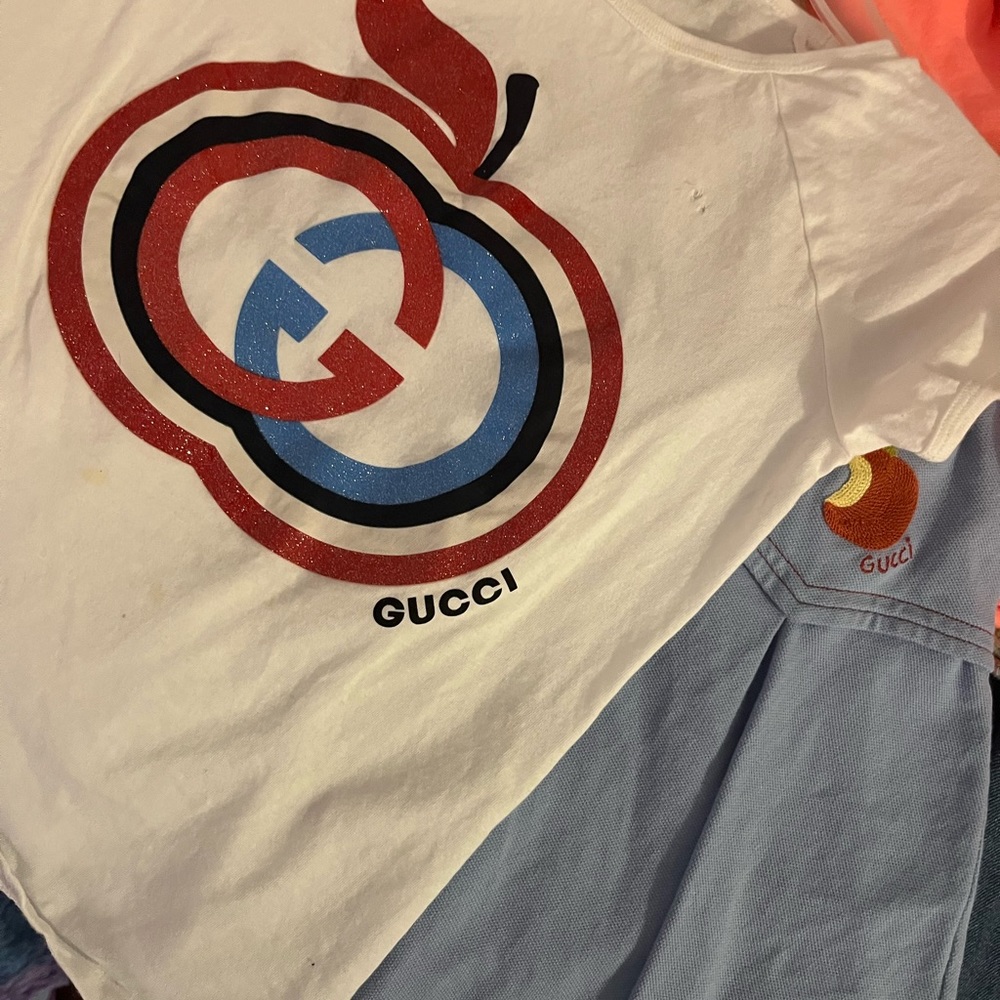 Blue and red used Gucci outfit